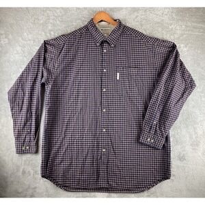 Columbia Flannel Shirt Men's‎ XXL Blue Plaid Button Up Long Sleeve Collared